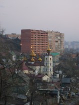 фото Свято-Никольского кафедрального собора с ближайшей сопки, Владивосток, 97Кбт
